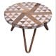 Wood And Resin Plant Or Cake StandÂ With Iron Legs