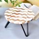 Chevron Magic Cake Stand Made With Wood And Resin With Iron Legs