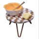 Chevron Magic Cake Stand Made With Wood And Resin With Iron Legs