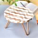 Chevron Magic Cake Stand Made With Wood And Resin With Iron Legs
