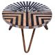 Sun Beam Wood And Resin Geometric Cake Stand With Iron Legs