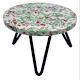 Green Mosaic Cake Stand  Made With Wood Resin And Iron Legs