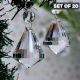 Set of 20 Clear Crystal Glass Faceted Diamond Christmas Ornaments-Chandelier Drop