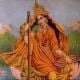 Raja Ravi Verma Paper Print Of Maa Saraswati With Veena And Books