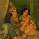 Raja Ravi Verma Paper Print Of Radha Madhav Seated