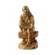 Brass Statue Of Shri Sai Baba Sitting On Stone