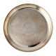 Brass Silver Finish Dinnerware With Floral Design In Centre