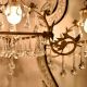 Handcrafted Vintage Design Brass Chandelier With 44 Clear Glass Tear Drop
