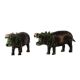 Hippopotamus Brass Figurine  Or Statue In Pair