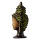 Brass Buddha Head Statue In Green finish