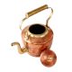 Brass Kettle with Goose Neck Spout In Hand Hammered Finish