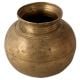 Round Indian Brass Holy Water Pot