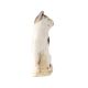 White And Grey  Porcelain Cat Statue