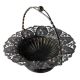 Silver Metal Vintage Candy Basket In Black Finish