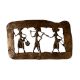 Dhokra Brass Wall Hanging Marching Tribal Men and Women