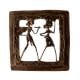 Brass Dhokra Square Wall Hanging Of A Couple