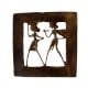 Brass Dhokra Square Wall Hanging Of A Couple