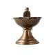 Brass Puja Diya With Snake Hood Handle
