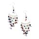 92.7 Sterling Silver Multicolored Beads Drop Earrings