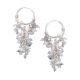 92.5 Sterling Silver White Agate Bead Chandelier Earrings