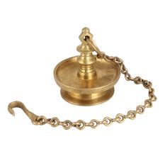 Handmade Vintage Oil Lamp for Hanging in South Indian Art