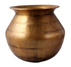 Indian Traditional Brass Cooking Pot Utensil
