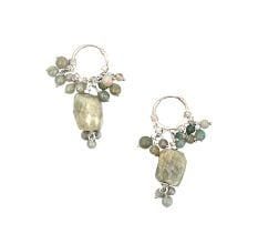 92.5 Sterling Silver Drops and Danglers With Labradorite Beads