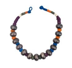 Multicolored Beaded Thread Necklace
