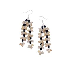 92.5 Sterling Silver Bohemian Earrings With Stones