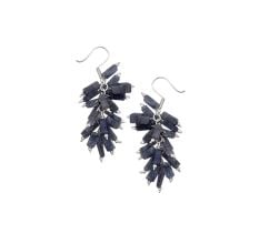 Lapis lazuli beaded 92.5sterling silver Drop Earrings