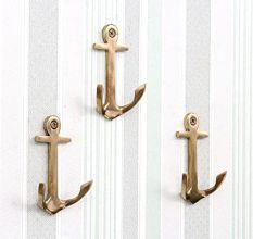 3 Pieces Vintage Anchor Decorative Wall Hooks