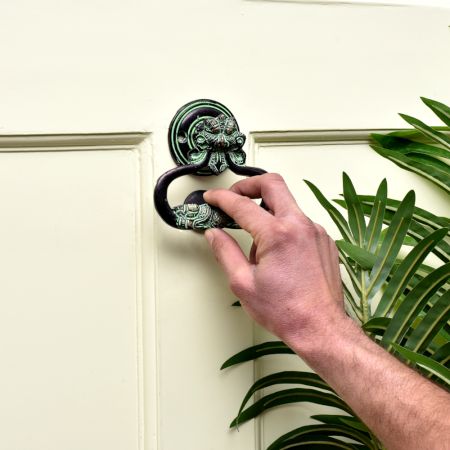 Bronze Door knocker Dragon Shaped With Patina