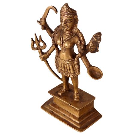 Vintage Brass Standing Goddess Kali