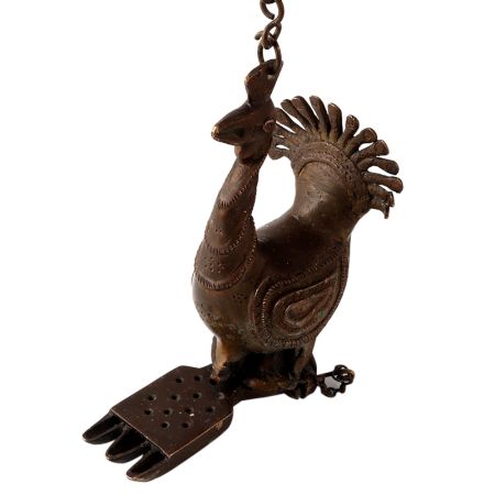 Hanging Peacock Lamp in South Indian Art