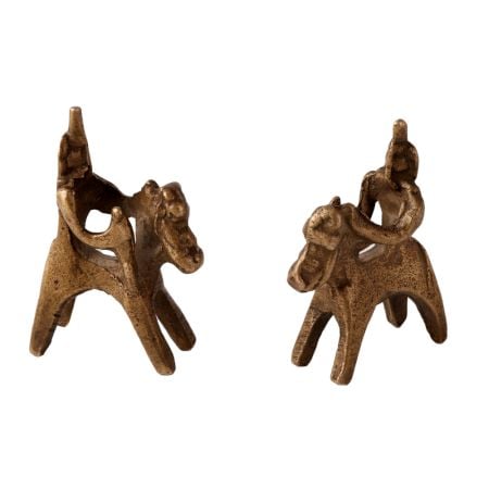 Home Decoration Brass Horse Rider Statues