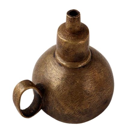 Traditional Brown Finish Oil Lamp for Decor