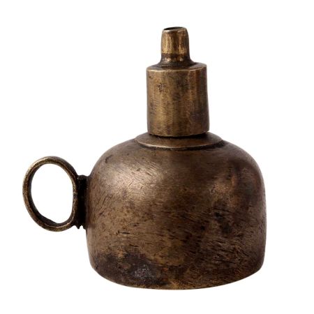 Vintage Kerosene Lamp in Brown Coating