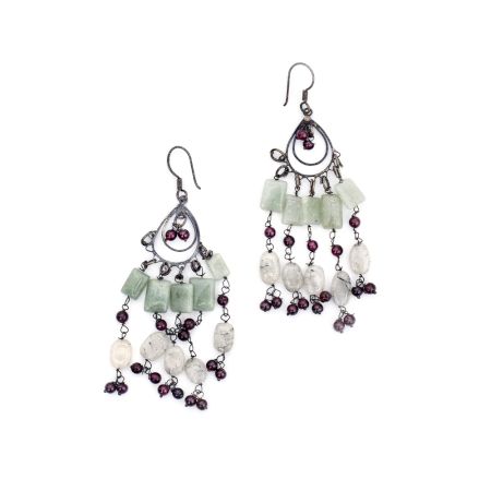 92.5 Sterling Silver Fancy Stone Earrings
