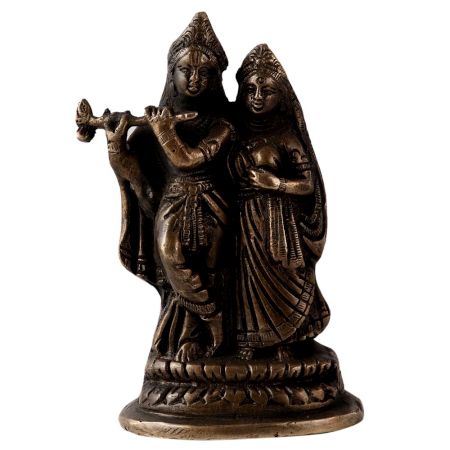 Brass Small Radha Krishna Statue