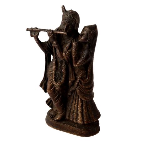 Handmade Brass Radha Krishna Statue