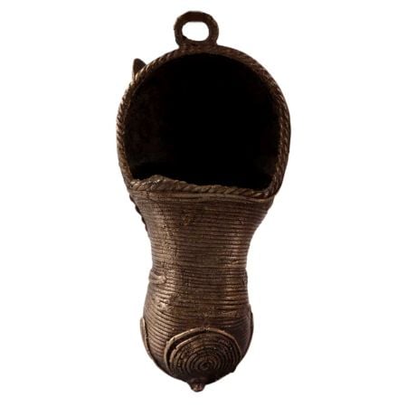 Brass Hanging Horse Head Statue in Tribal Art