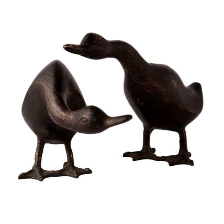 Pair of Brass Ducks in English Art