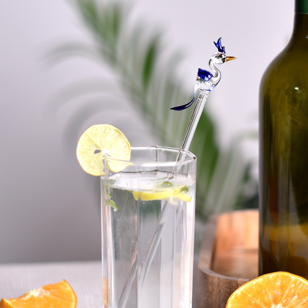 Assorted Glass Cocktail Stirrers Or Swizzle Sticks In Pack Of 6