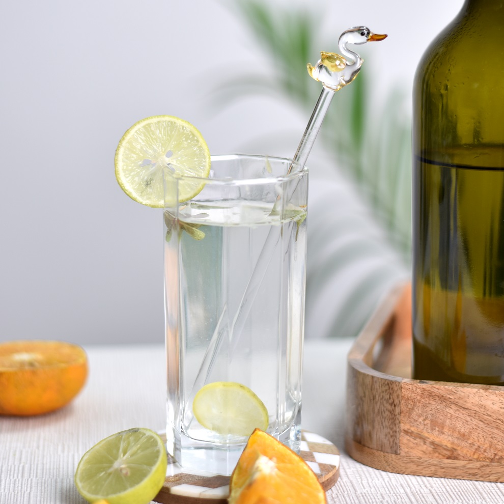 Assorted Glass Cocktail Stirrers Or Swizzle Sticks In Pack Of 6