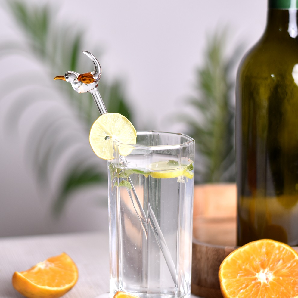 Assorted Glass Cocktail Stirrers Or Swizzle Sticks In Pack Of 6