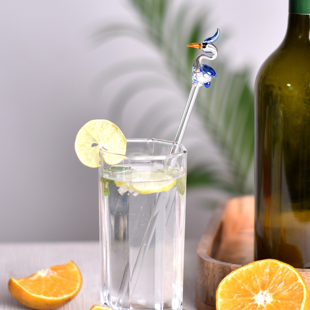 Assorted Glass Cocktail Stirrers Or Swizzle Sticks In Pack Of 6