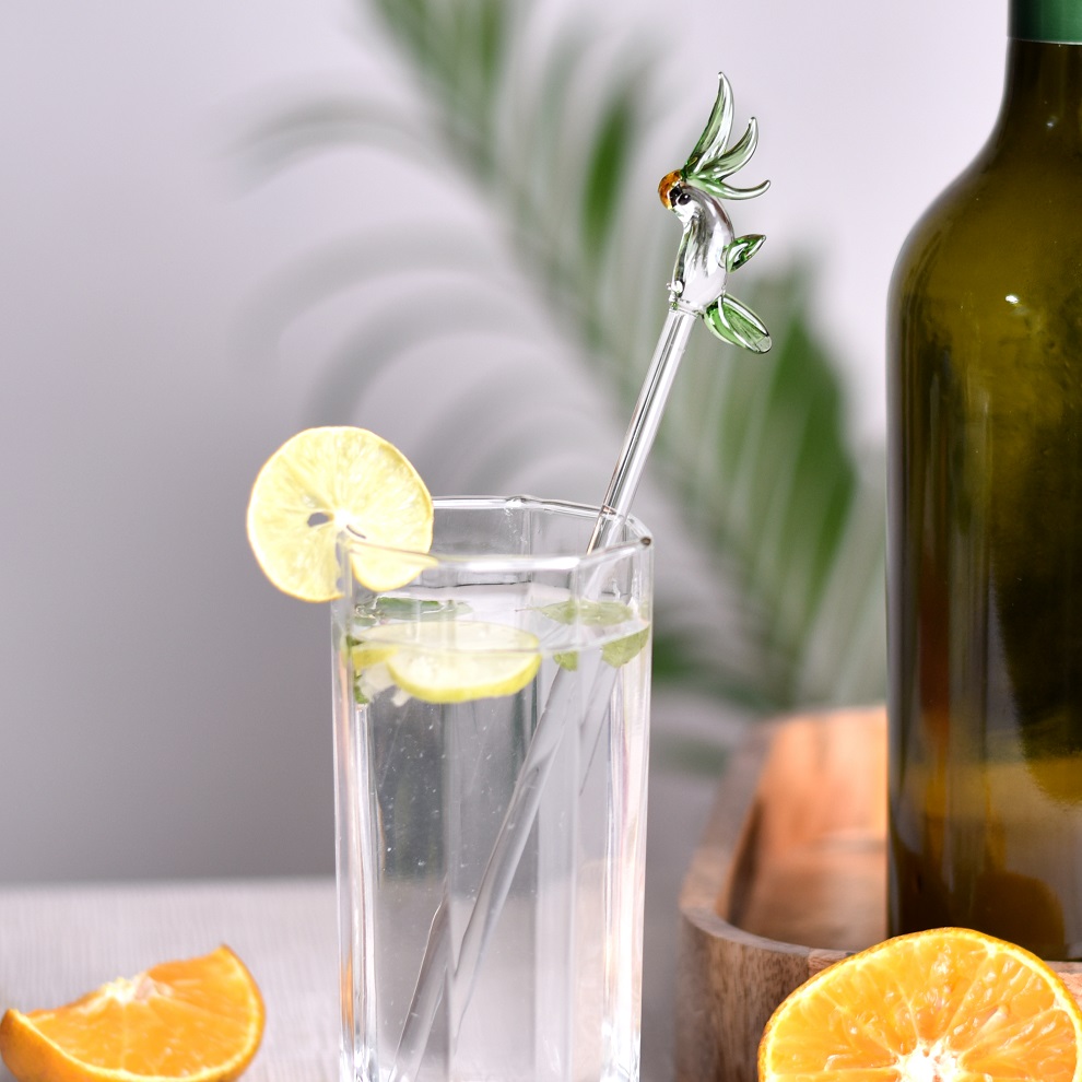 Assorted Glass Cocktail Stirrers Or Swizzle Sticks In Pack Of 6