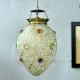 White and Gold Regency style hanging glass light fixture