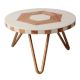 Wooden Hexagon Resin Geometric Cake Stand With Iron Legs