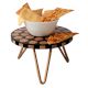 Wood And Resin Discs Design Iron Cake ServerÂ Stand